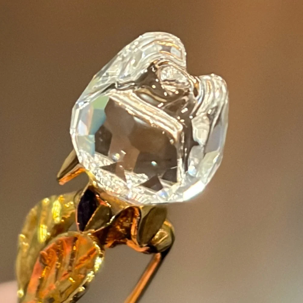 Swarovski Crystal Memories Mini Rose Brooch Pin 1.75